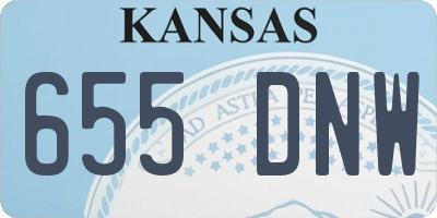 KS license plate 655DNW