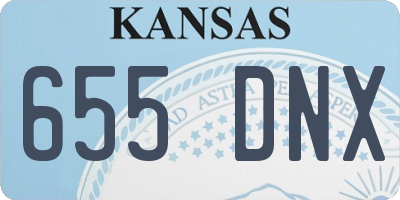 KS license plate 655DNX