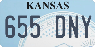 KS license plate 655DNY