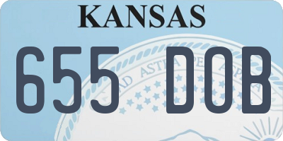 KS license plate 655DOB
