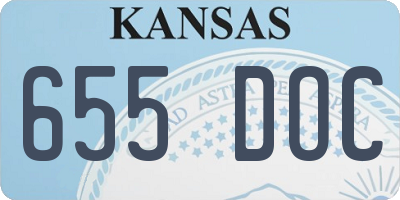 KS license plate 655DOC