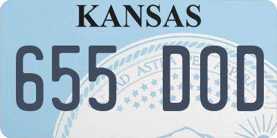 KS license plate 655DOD