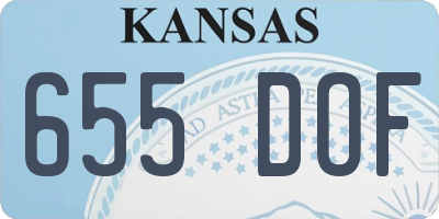 KS license plate 655DOF
