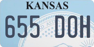 KS license plate 655DOH