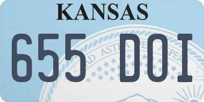 KS license plate 655DOI