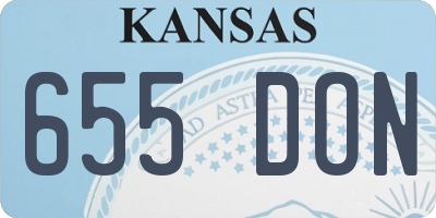 KS license plate 655DON