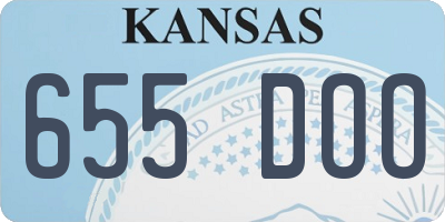 KS license plate 655DOO