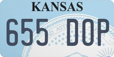 KS license plate 655DOP
