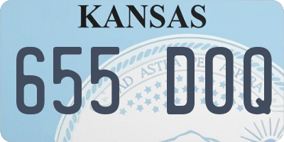 KS license plate 655DOQ