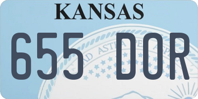 KS license plate 655DOR