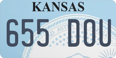 KS license plate 655DOU
