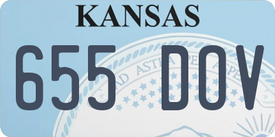 KS license plate 655DOV