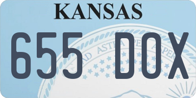 KS license plate 655DOX