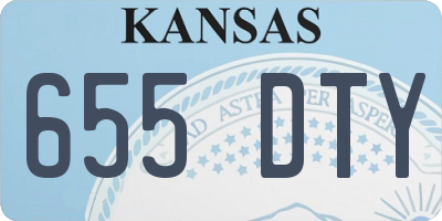 KS license plate 655DTY