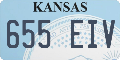 KS license plate 655EIV