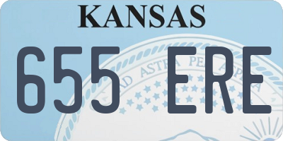 KS license plate 655ERE