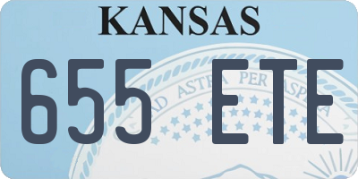 KS license plate 655ETE