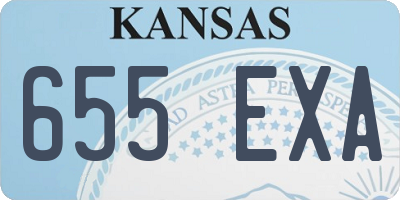KS license plate 655EXA
