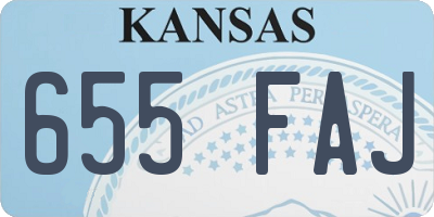 KS license plate 655FAJ