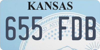 KS license plate 655FDB