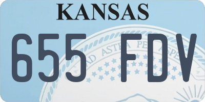 KS license plate 655FDV