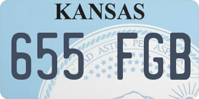 KS license plate 655FGB