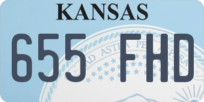KS license plate 655FHD