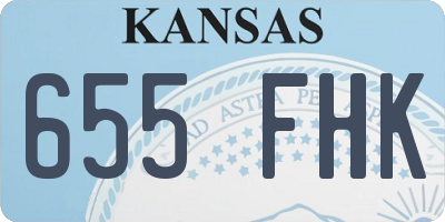 KS license plate 655FHK