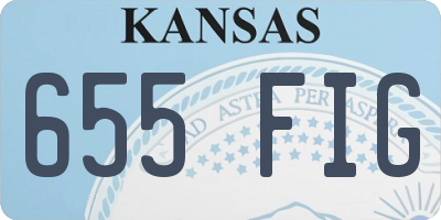 KS license plate 655FIG