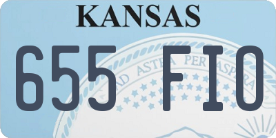KS license plate 655FIO