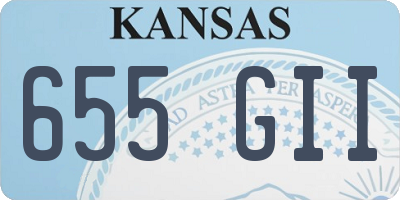KS license plate 655GII