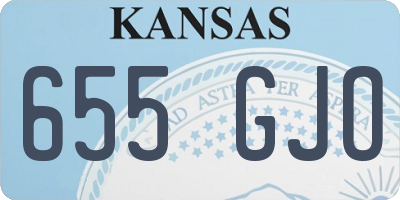 KS license plate 655GJO