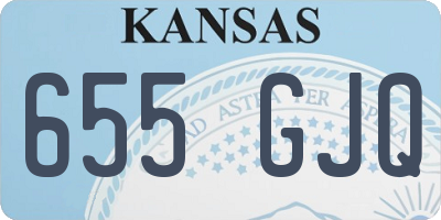 KS license plate 655GJQ
