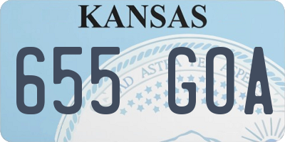 KS license plate 655GOA