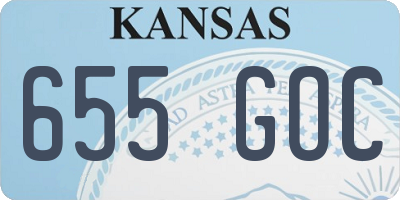 KS license plate 655GOC