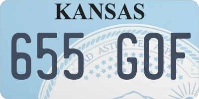KS license plate 655GOF
