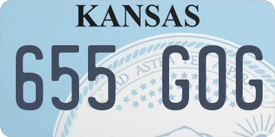 KS license plate 655GOG