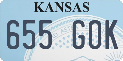 KS license plate 655GOK
