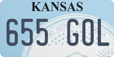 KS license plate 655GOL