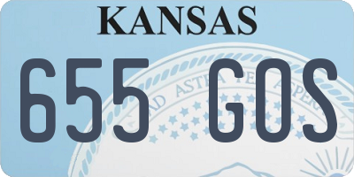 KS license plate 655GOS