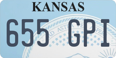 KS license plate 655GPI