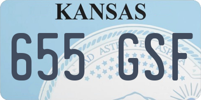 KS license plate 655GSF