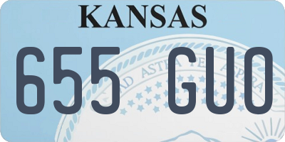 KS license plate 655GUO