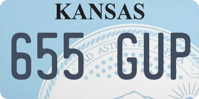 KS license plate 655GUP