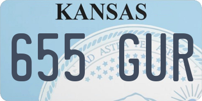KS license plate 655GUR