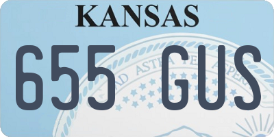 KS license plate 655GUS