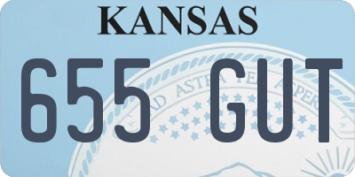 KS license plate 655GUT