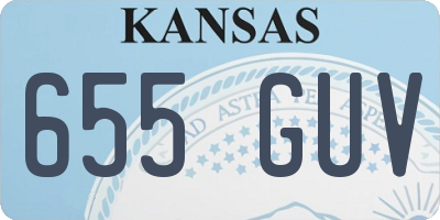 KS license plate 655GUV