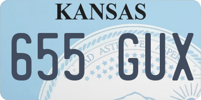 KS license plate 655GUX
