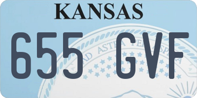 KS license plate 655GVF